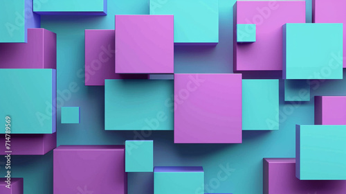 Turquoise and Purple abstract background vector presentation design. PowerPoint and Business background.