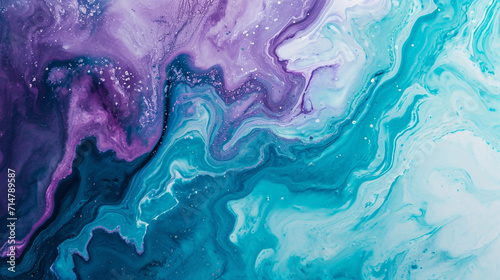 Turquoise and Purple marble background