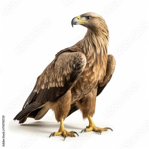 African eagle isolated on white background