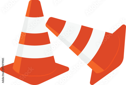 traffic cones vector