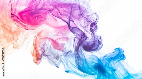 Swirling Spectrum: Dynamic Smoke in Vibrant Colors