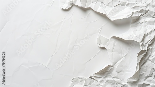 Unwritten Canvas: White Crumpled Paper Potential photo