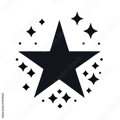 Black and white star icon