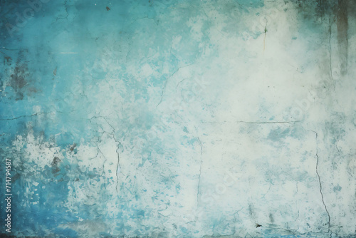 Grunge blue wall background or texture generated AI © Rochilah