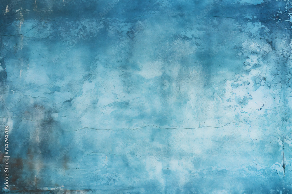 Fototapeta premium Grunge blue wall background or texture generated AI