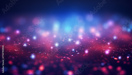 abstract multicolored tech background  in the style of futuristic cyberpunk  bokeh  data visualization  cosmic landscape  light red and blue