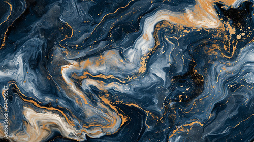 Navy Blue and Tan marble background