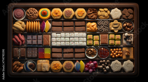 A tray of assorted Middle Eastern sweets, a decadent and indulgent way to end a Ramadan meal