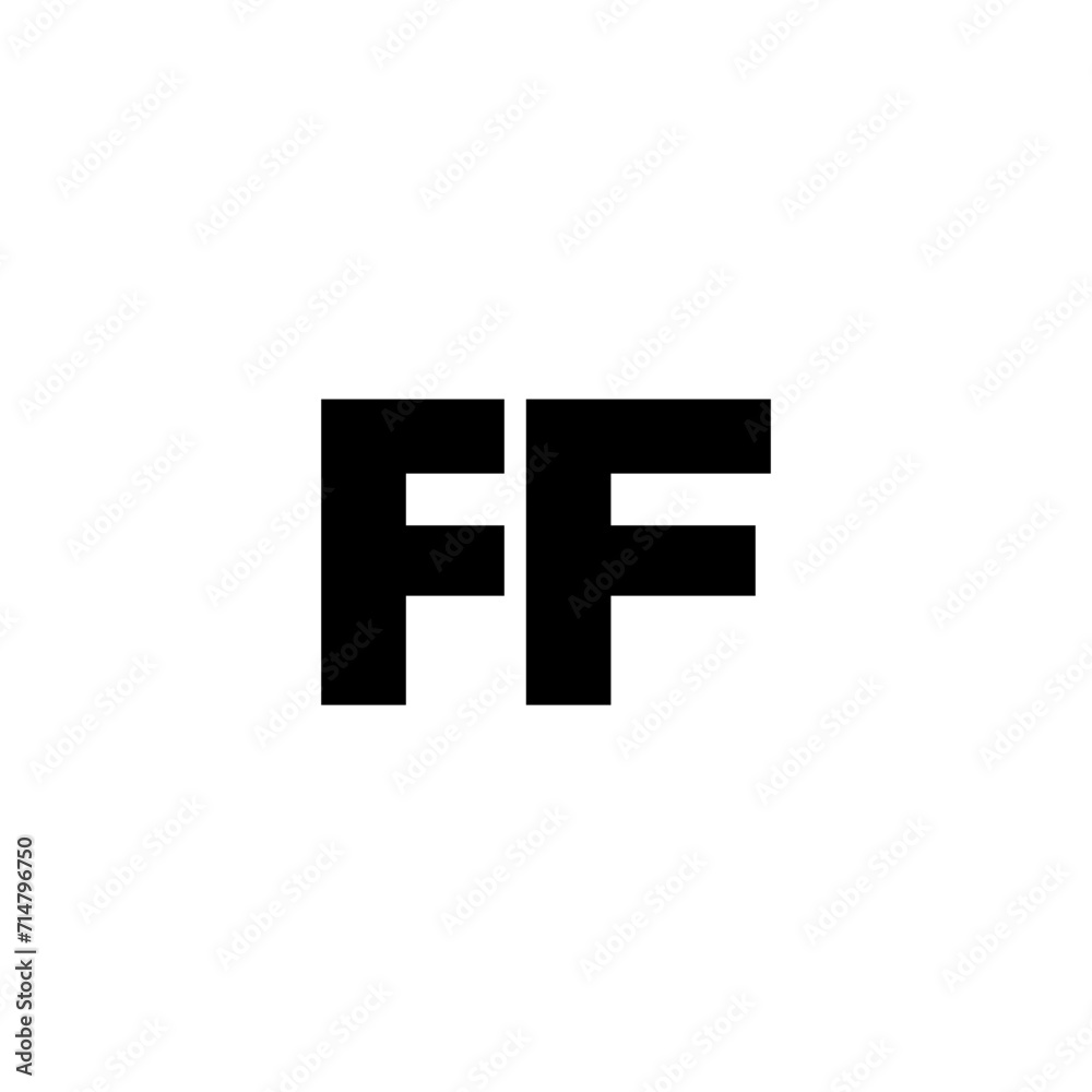 Obraz premium Letter F and F, FF logo design template. Minimal monogram initial based logotype.
