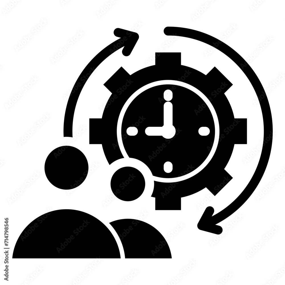 Efficiency Glyph Icon Efficiency Glyph Icon
