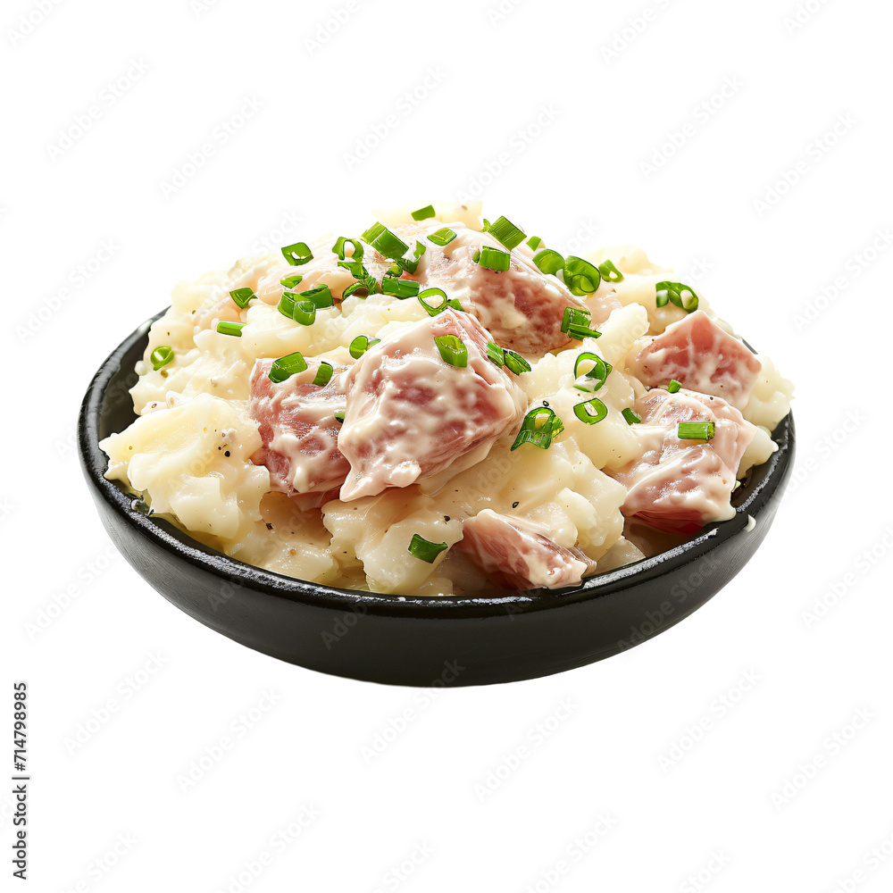 Potato salad, Healthy vegetable food ,isolated on white and transparent background. Potato salad, Healthy vegetable food ,isolated on white and transparent background.