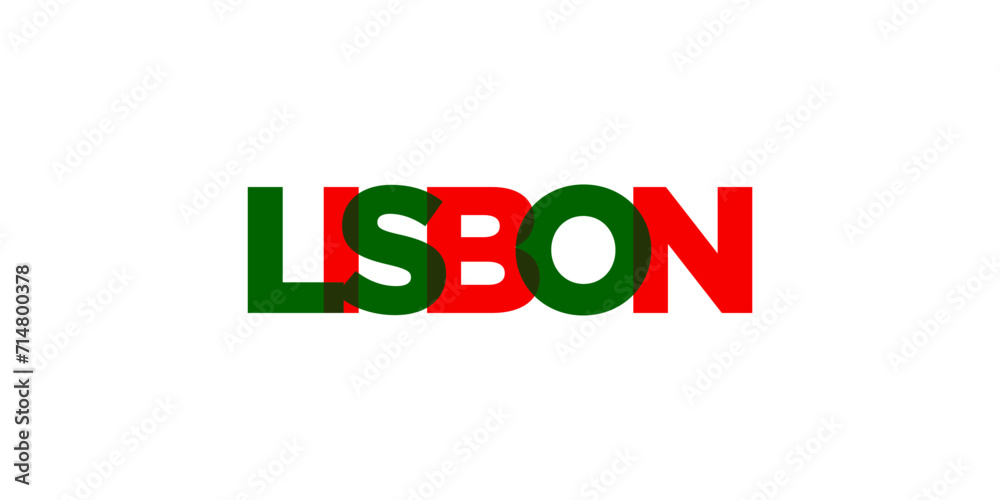 Lisbon in the Portugal emblem. The design features a geometric style, vector illustration with bold typography in a modern font. The graphic slogan lettering. Lisbon in the Portugal emblem. The design features a geometric style, vector illustration with bold typography in a modern font. The graphic slogan lettering.