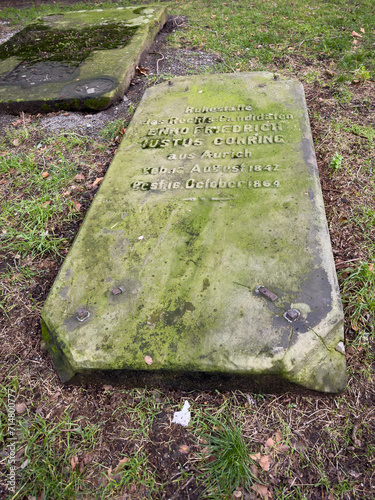 Tombstone, in the cemeterio in Hannover Germany