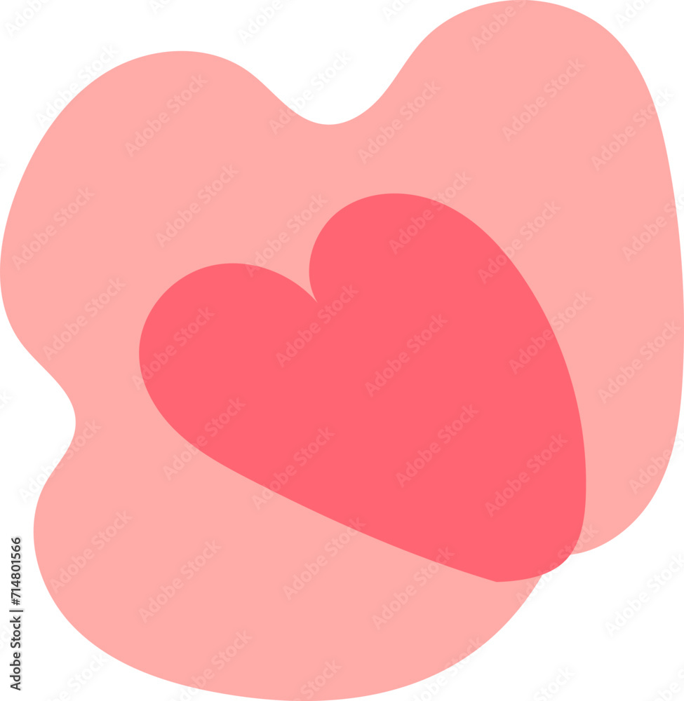 flat-style heart frames adorned with flowers and cute romantic elements flat-style heart frames adorned with flowers and cute romantic elements