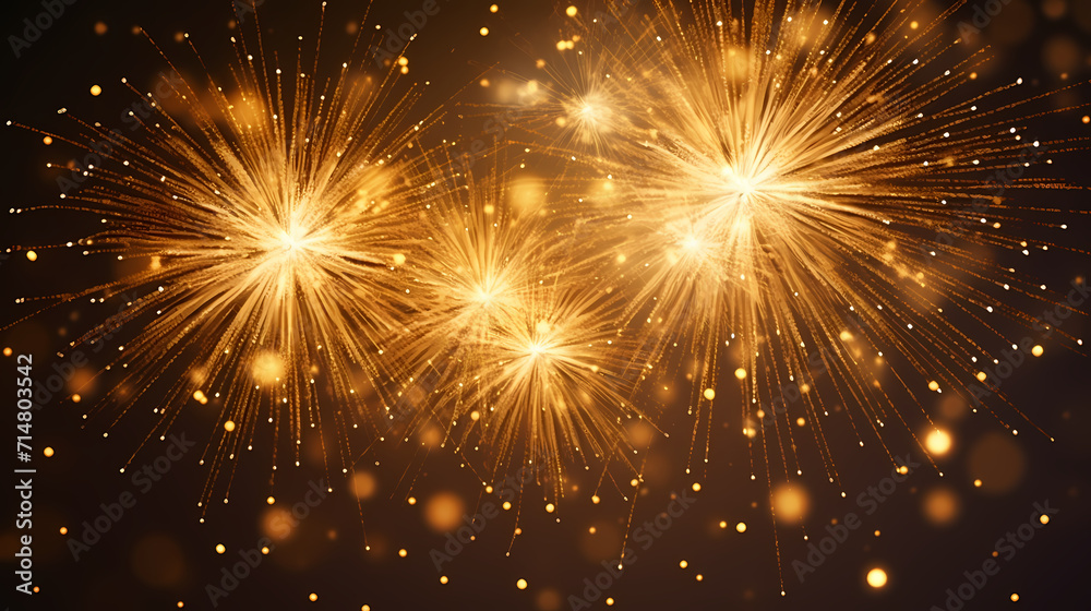 Naklejka premium Fireworks background for celebration, holiday celebration concept