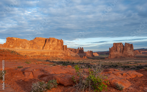 Sandstone formations seen from La Sal Mountains Viewpoint, Arches National Park © SVDPhoto