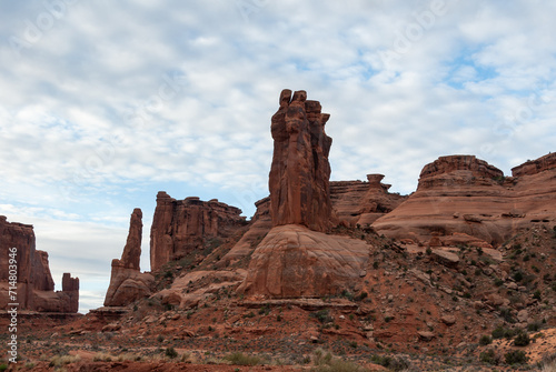 Sandstone formations seen from La Sal Mountains Viewpoint