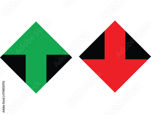 Up and down arrow flat style. Vector illustration icon isolated on white background.Eps10