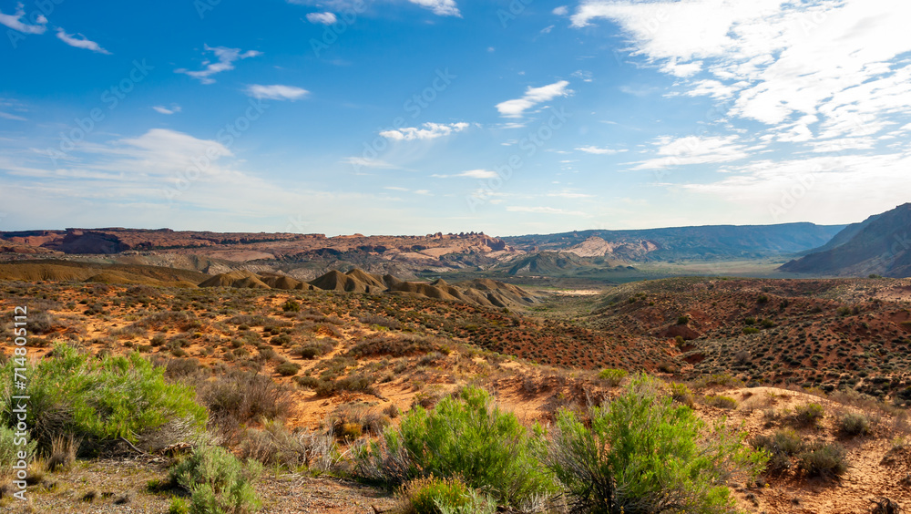 View from Devils Garden Hiking Trail in Arches National Park, Utah