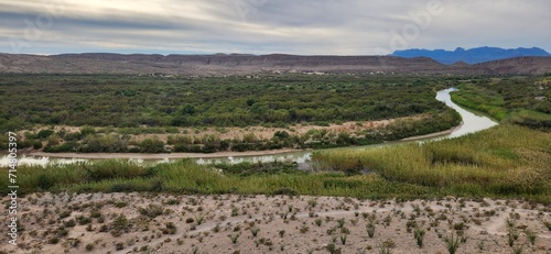 A scenic view of the Rio Grande River in Big Bend National Park, in Texas.