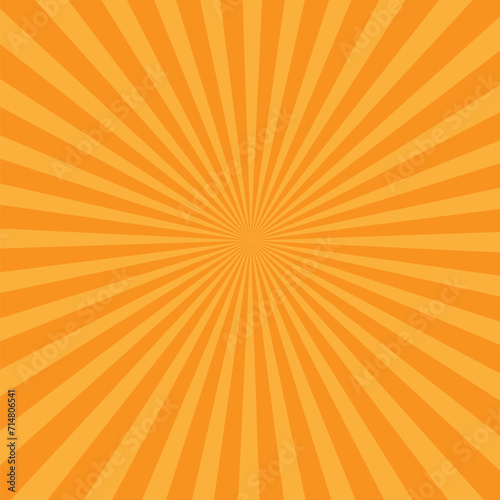 Summer background with orange yellow rays summer sun hot swirl with space for your message. Vector illustration EPS 10 for design element presentation, brochure layout page, packing label