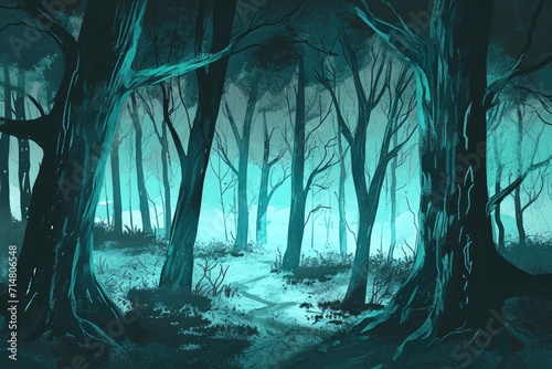 Dark Deep Forest: The Mysterious Veil of the Woodlands © Igor