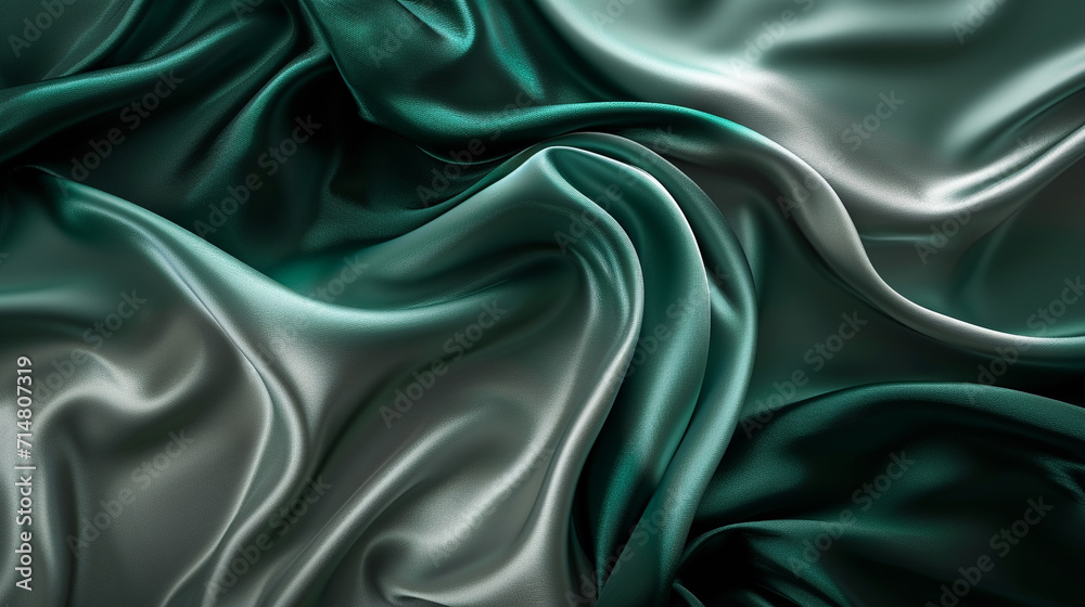 Dark Green and Gray silk background Dark Green and Gray silk background
