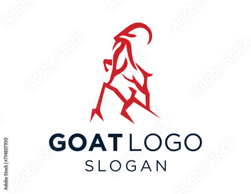 The logo design is about Goat and was created using the Corel Draw 2018 application with a white background. photo
