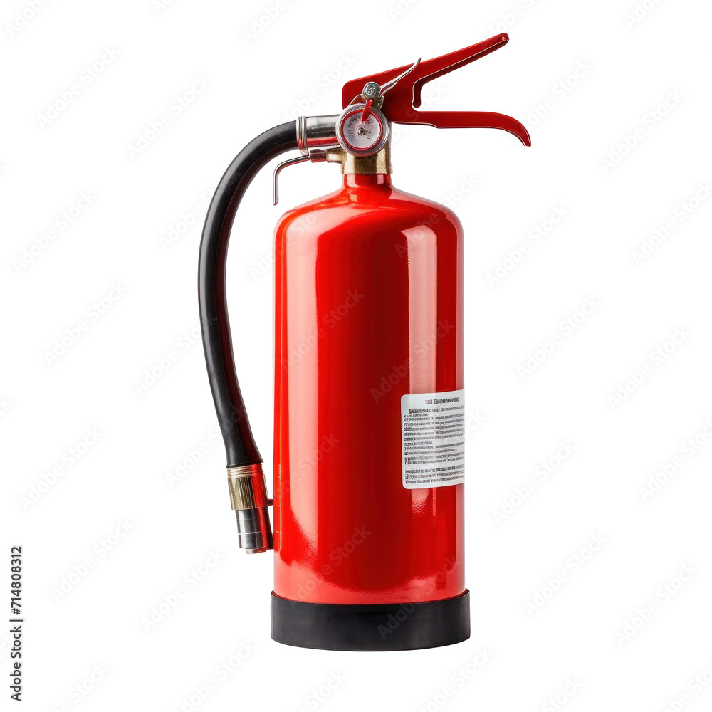 A fire extinguisher isolated on a transparent background. A fire extinguisher isolated on a transparent background.