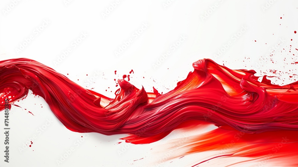 Artistic Energy: Flowing Red Paint Abstract Artistic Energy: Flowing Red Paint Abstract