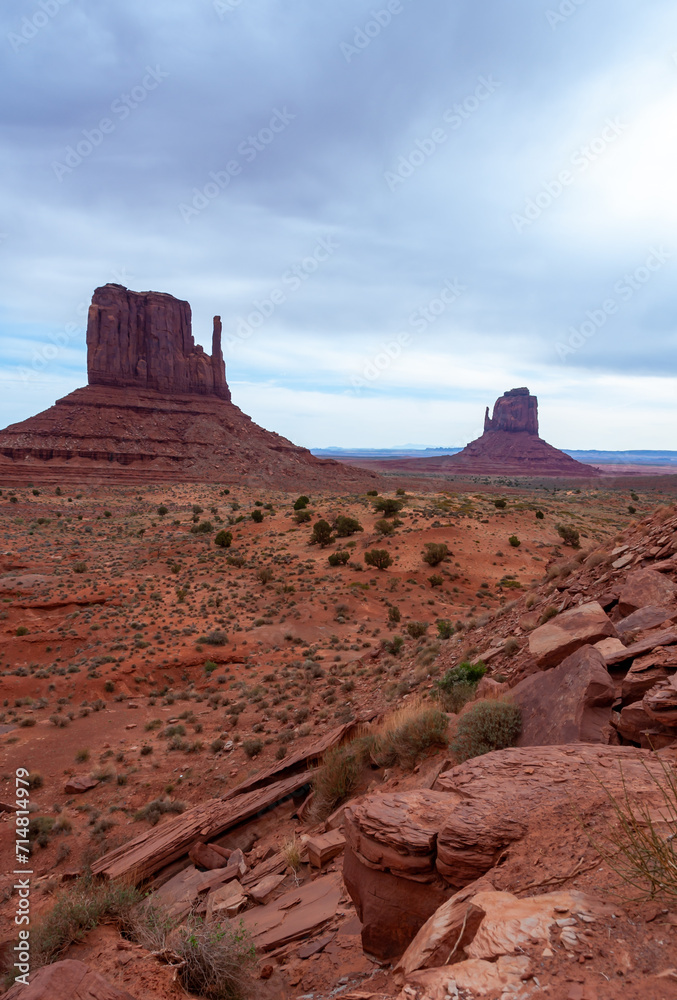 West Mitten buttes, Monument Valley, Arizona - Utah West Mitten buttes, Monument Valley, Arizona - Utah