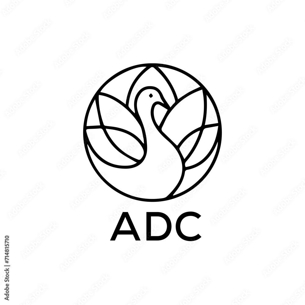 ADC Letter logo design template vector. ADC Business abstract connection vector logo. ADC icon circle logotype.
