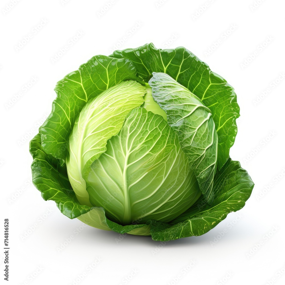 Obraz premium Fresh cabbage isolated on white background