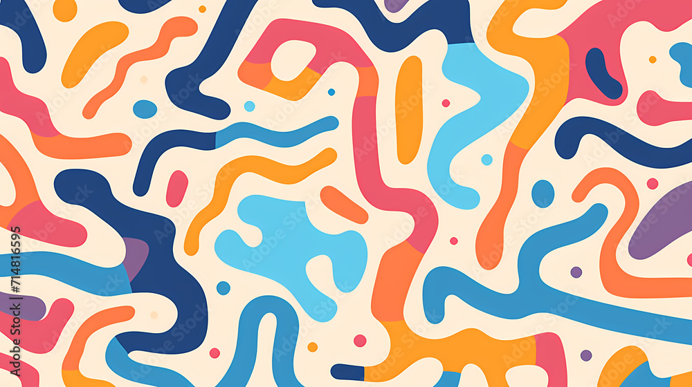 Funny doodle seamless pattern, artistic background Funny doodle seamless pattern, artistic background