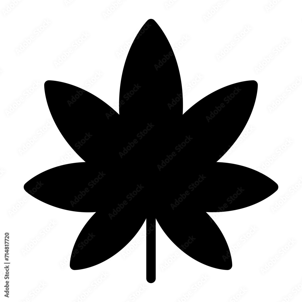 Cannabis glyph icon