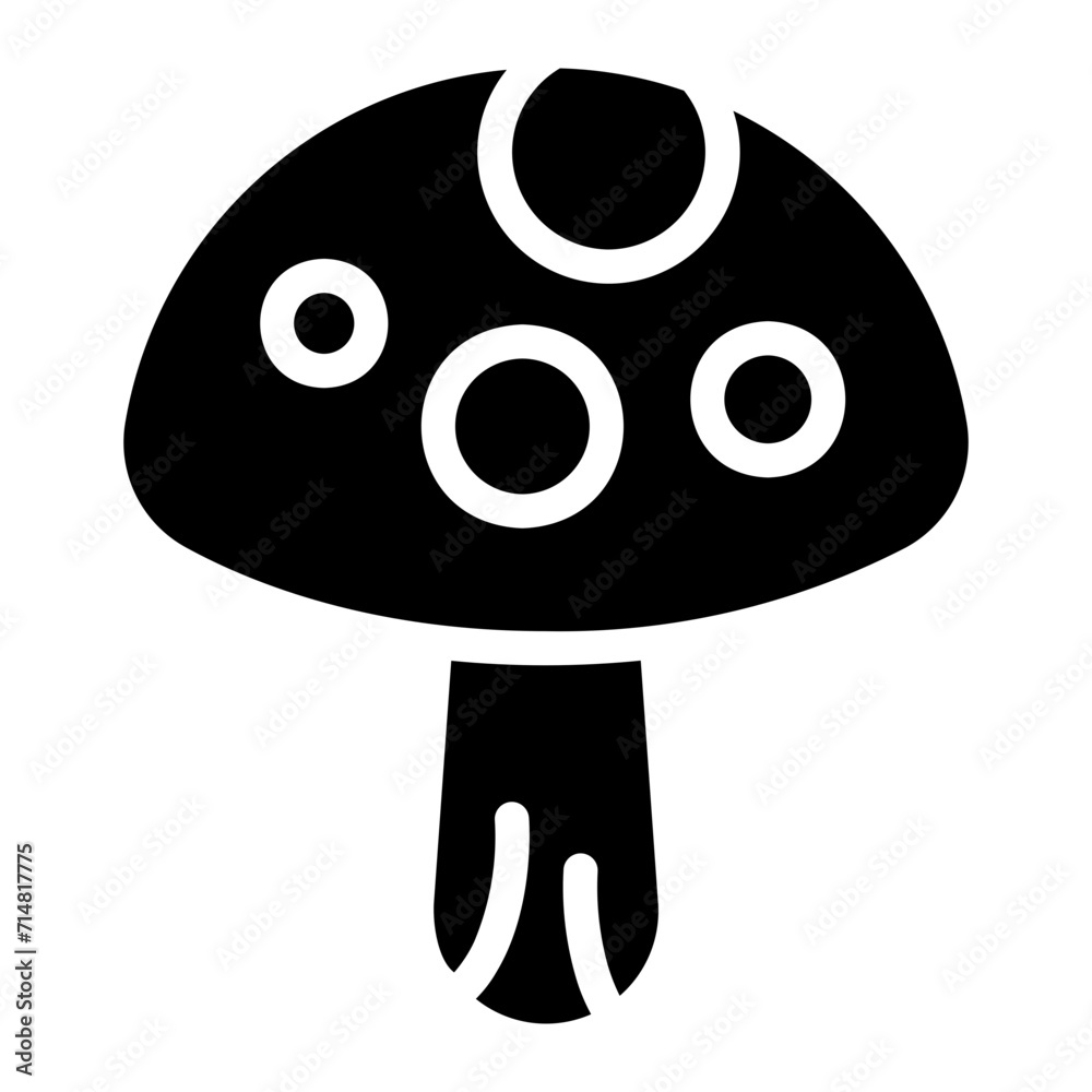 Fototapeta premium mushroom glyph icon