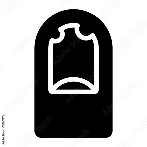 nail biting glyph icon