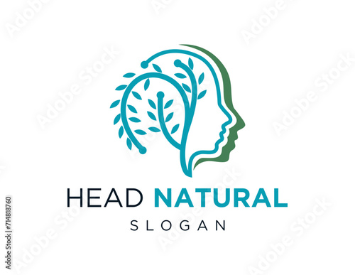 The logo design is about Head Nature and was created using the Corel Draw 2018 application with a white background.