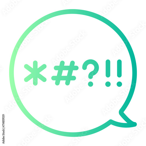 swear gradient icon