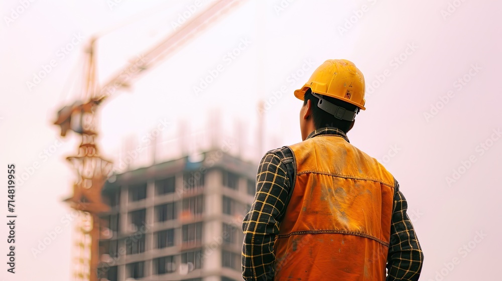 a man as civil engineer stand on the white background with tools a man as civil engineer stand on the white background with tools