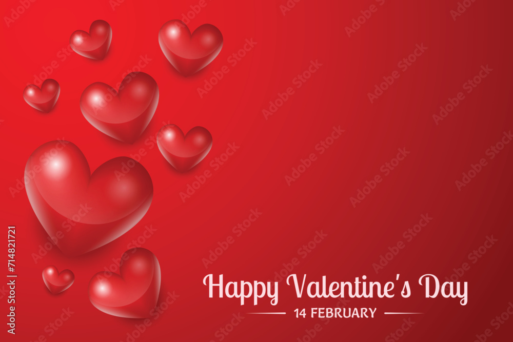happy valentines day greeting with text space vector