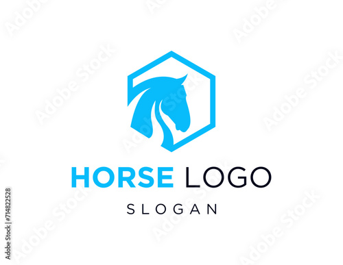 The logo design is about Horse and was created using the Corel Draw 2018 application with a white background.