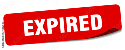 expired sticker. expired label