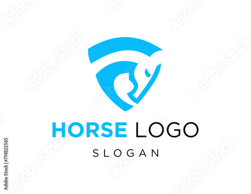 The logo design is about Horse and was created using the Corel Draw 2018 application with a white background. © Painah