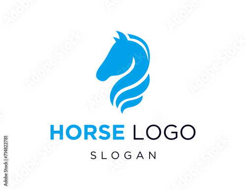 The logo design is about Horse and was created using the Corel Draw 2018 application with a white background.
