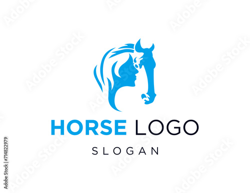 The logo design is about Horse and was created using the Corel Draw 2018 application with a white background.