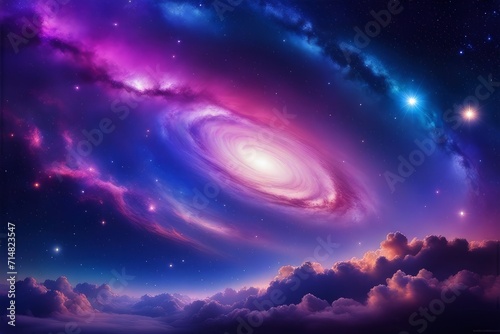Beautiful kaleidoscopic galaxy design