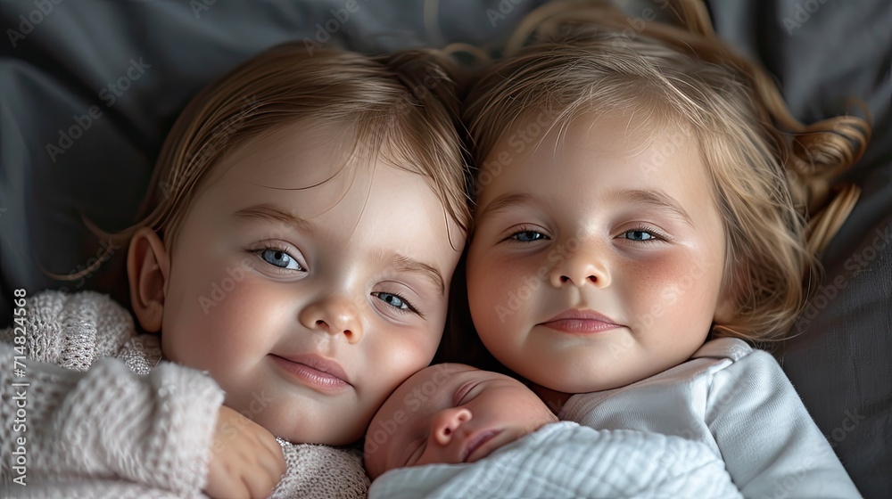 Showcase the infectious joy of a newborn giggling and laughing with their family Showcase the infectious joy of a newborn giggling and laughing with their family
