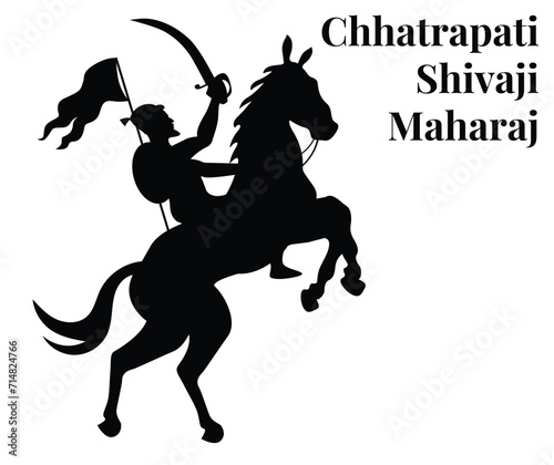 Photos silhouette of chhatrapati shivaji maharaj, indian maratha king vector