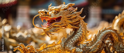 A beauty gold statue dragon © Syahrul Zidane A